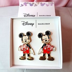 Disney BaubleBar Mickey Earrings Valentine Earrings.